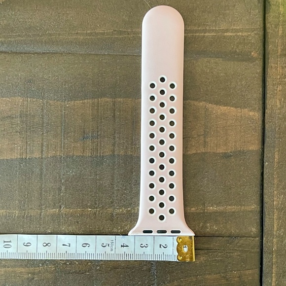 Sport Silicone Band for Apple Watch-Light Pink & White-M/L - Picture 5 of 5